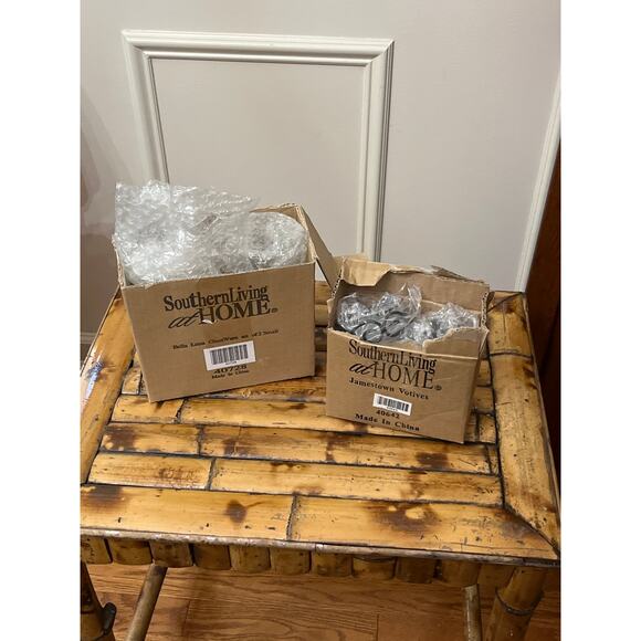 Lot of Southern Living at Home 2 Bella Luna Glasses 4 Jamestown Votive Holders + - Picture 1 of 9